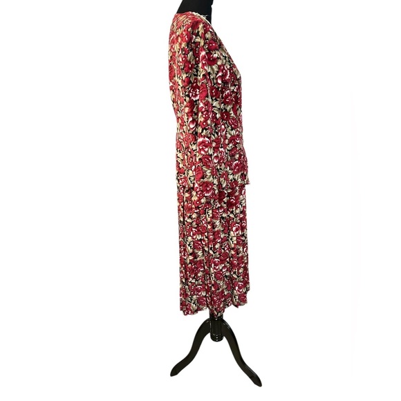 Vintage Volup Leslie Fay Women's Petite Floral Dress Size 16WP - Picture 3 of 15